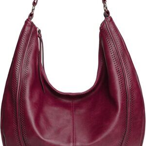 Oversized Vegan Leather Hobo Bag with Adjustable Strap - Chic Crossbody Tote